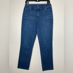 J Jill Denim Jeans Sz 6 Blue‎ Straight Leg Casual Comfort Mid Wash